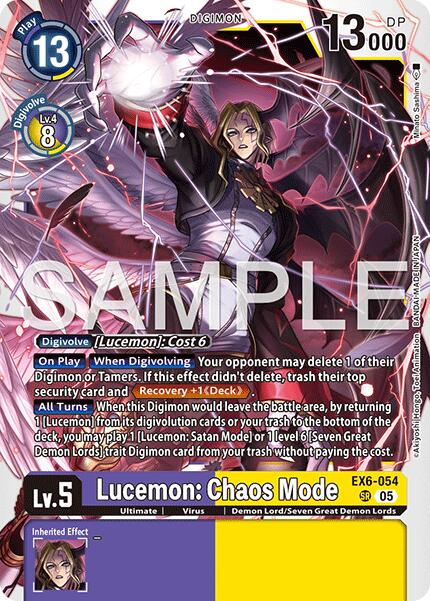Lucemon: Modo Caos [EX6-054] (Reedición) [Advanced Booster Digimon Generation]