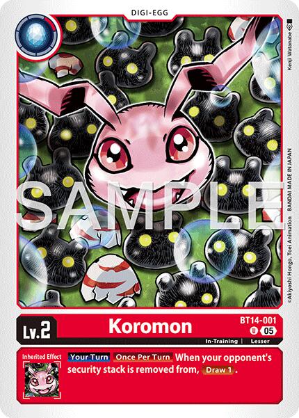 Koromon [BT14-001] - BT14-001 (Réédition) [Advanced Booster Digimon Generation]