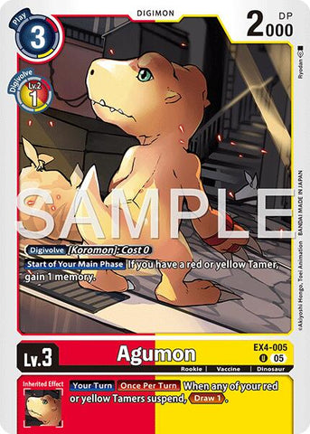 Agumon [EX4-005] - EX4-005 (Reedición) [Advanced Booster Digimon Generation]