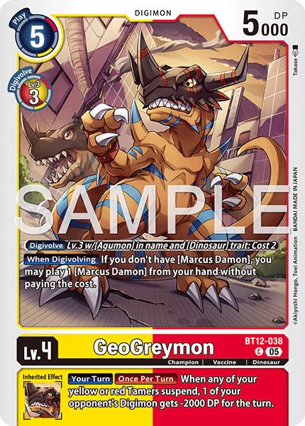 GeoGreymon [BT12-038] - BT12-038 (Réimpression) [Booster Avancé Digimon Génération]
