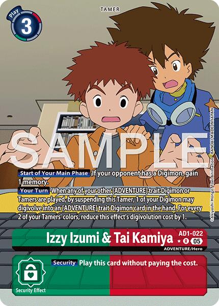 Izzy Izumi y Tai Kamiya [AD1-022] (Arte alternativo) [Advanced Booster Digimon Generation]