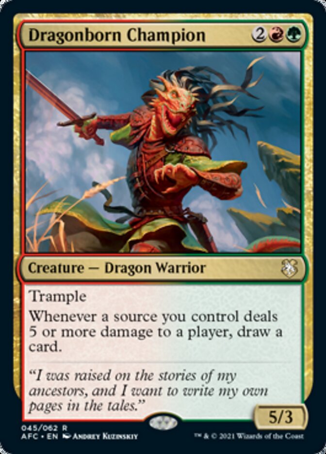 Champion draconien [Donjons & Dragons : Aventures dans les Royaumes Oubliés Commander]