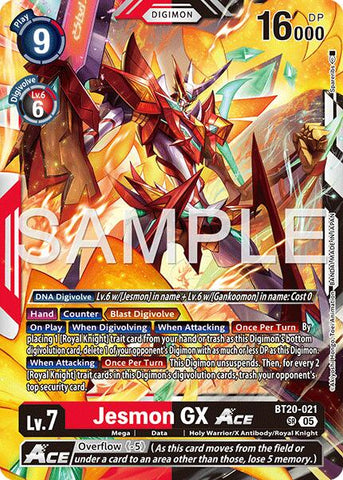 Jesmon GX ACE [BT20-021] (Reimpresión) [Advanced Booster Digimon Generation]