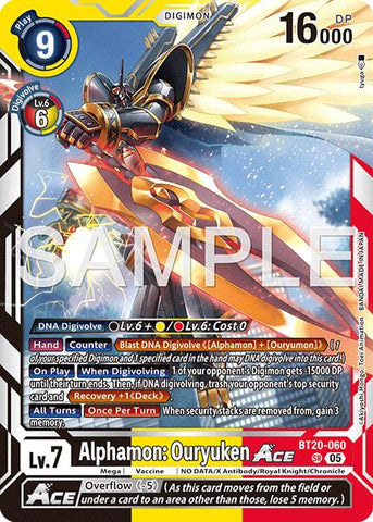 Alphamon: Ouryuken ACE [BT20-060] (Reedición) [Advanced Booster Digimon Generation]