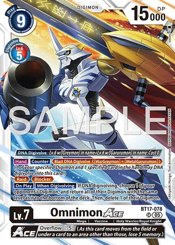 Omnimon ACE [BT17-078] (Reimpresión) [Advanced Booster Digimon Generation]