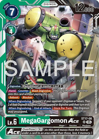 MegaGargomon ACE [ST17-08] (Reimpresión) [Advanced Booster Digimon Generation]
