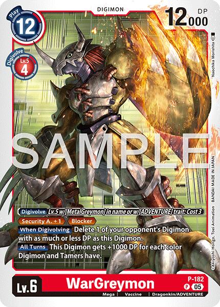 WarGreymon [P-182] (Reimpresión) [Advanced Booster Digimon Generation]