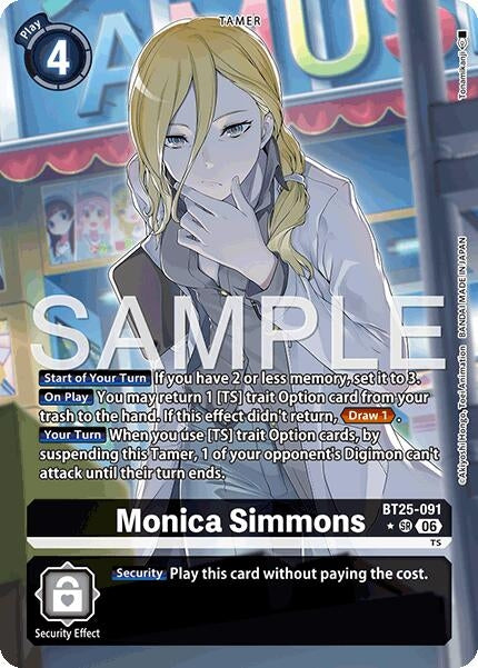 Image for Monica Simmons (Alternate Art) (BT25-091) (BT-25) - Digimon Card Game