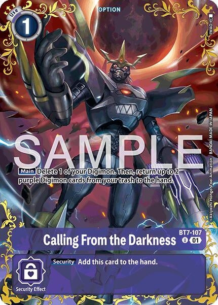 Image for Calling From the Darkness - BT7-107 (Alternate Art) (BT7-107 U) (BT-25) - Digimon Card Game