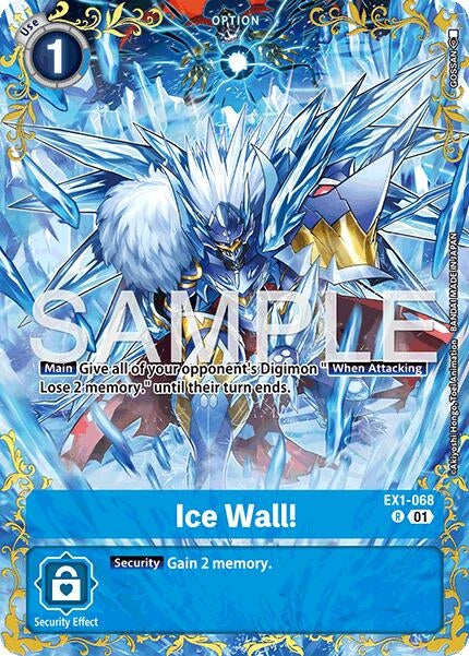 Image for Ice Wall! - EX1-068 (Alternate Art) (EX1-068 R) (BT-25) - Digimon Card Game