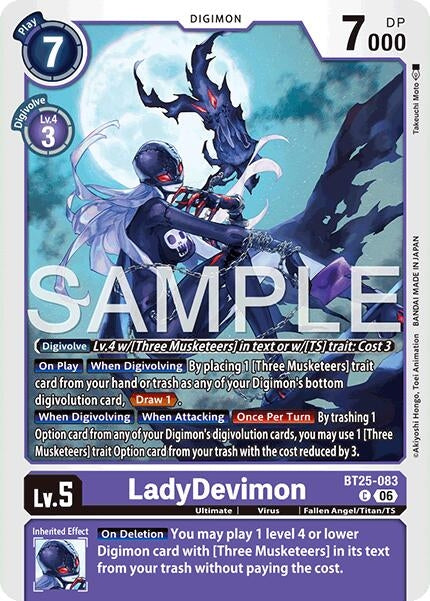 Image for LadyDevimon (BT25-083 C) (BT-25) - Digimon Card Game