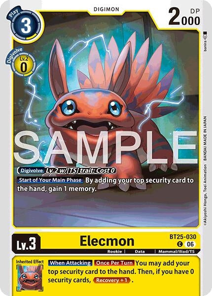 Image for Elecmon (BT25-030 C) (BT-25) - Digimon Card Game