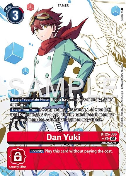 Image for Dan Yuki (Alternate Art) (BT25-086 R) (BT-25) - Digimon Card Game