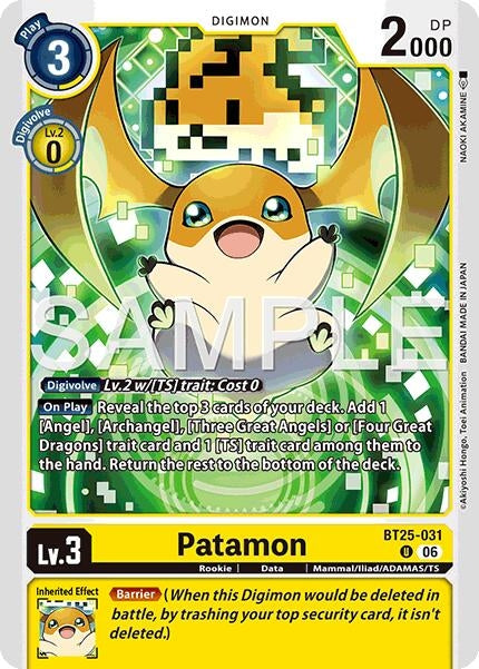 Image for Patamon (BT25-031 U) (BT-25) - Digimon Card Game