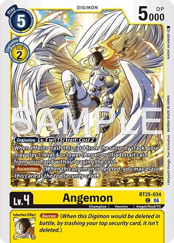 Image for Angemon (BT25-034 C) (BT-25) - Digimon Card Game