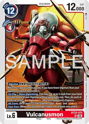 Image for Vulcanusmon (BT25-075 SR) (BT-25) - Digimon Card Game