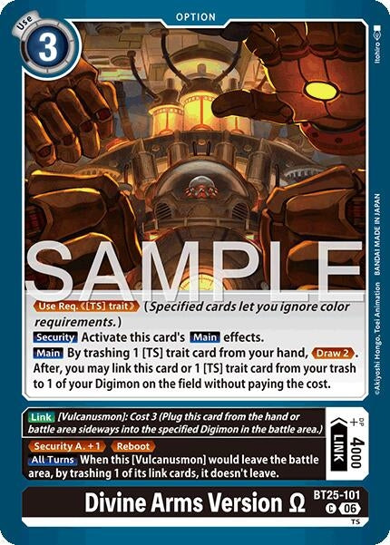 Image for Divine Arms Version (BT25-101 C) (BT-25) - Digimon Card Game