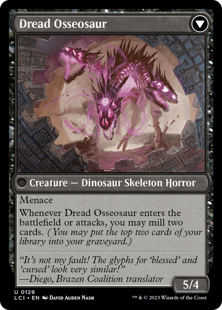 Visage de l'effroi // Ossosaure de l'effroi [Les Cavernes Oubliées d'Ixalan]
