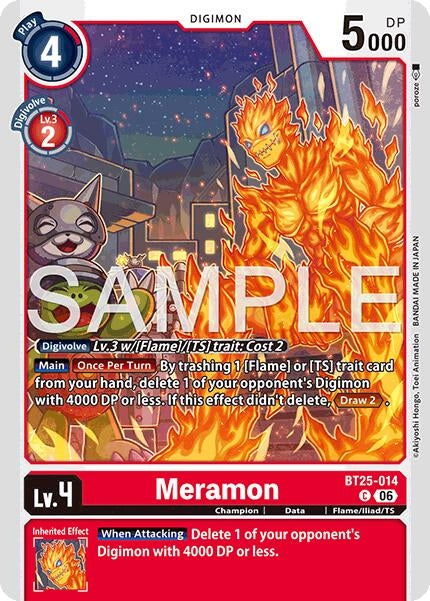 Image for Meramon (BT25-014 C) (BT-25) - Digimon Card Game