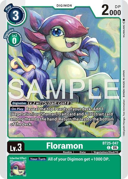 Image for Floramon (BT25-047 C) (BT-25) - Digimon Card Game