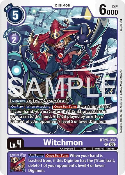 Image for Witchmon (BT25-080 C) (BT-25) - Digimon Card Game