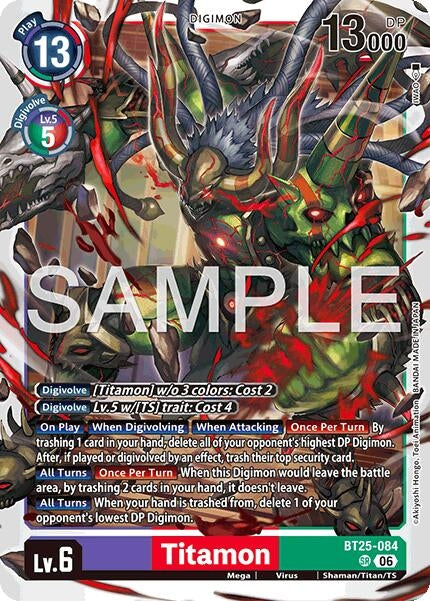 Image for Titamon (BT25-084 SR) (BT-25) - Digimon Card Game