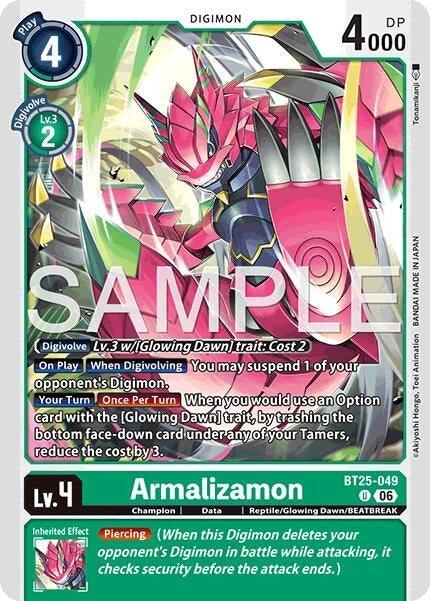 Image for Armalizamon (BT25-049 U) (BT-25) - Digimon Card Game