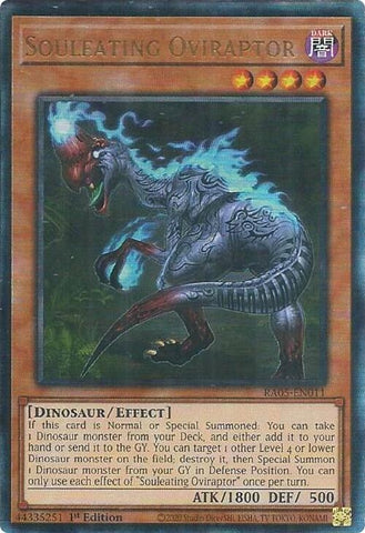 Image for Souleating Oviraptor (Ultimate Rare) (RA05-EN011) (RA05) - YuGiOh