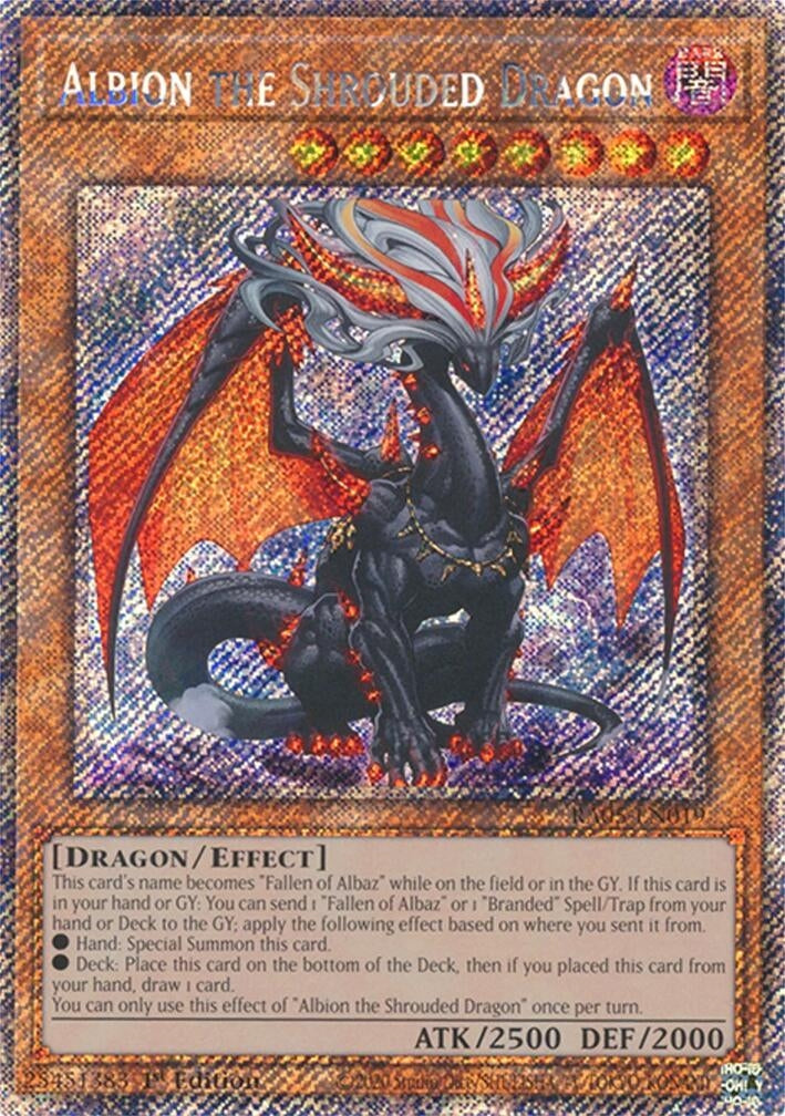 Image for Albion the Shrouded Dragon (Platinum Secret Rare) (RA05-EN019) (RA05) - YuGiOh