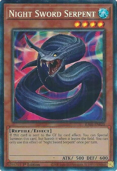 Image for Night Sword Serpent (Collector's Rare) (RA05-EN020) (RA05) - YuGiOh