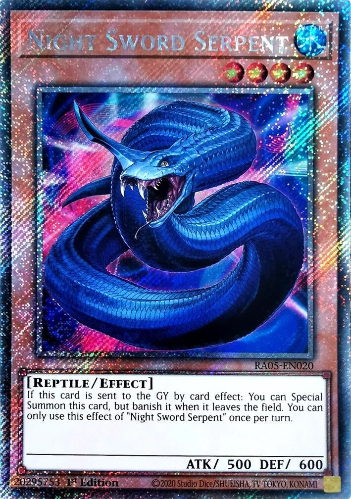 Image for Night Sword Serpent (Platinum Secret Rare) (RA05-EN020) (RA05) - YuGiOh