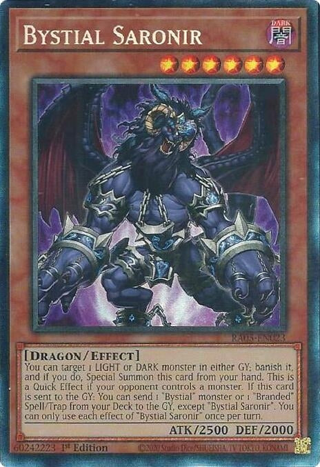 Image for Bystial Saronir (Collector's Rare) (RA05-EN023) (RA05) - YuGiOh