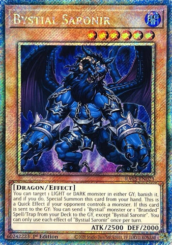 Image for Bystial Saronir (Platinum Secret Rare) (RA05-EN023) (RA05) - YuGiOh