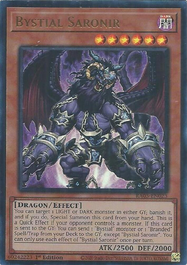 Image for Bystial Saronir (Ultra Rare) (RA05-EN023) (RA05) - YuGiOh