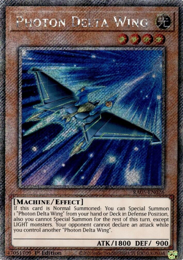 Image for Photon Delta Wing (Platinum Secret Rare) (RA05-EN026) (RA05) - YuGiOh