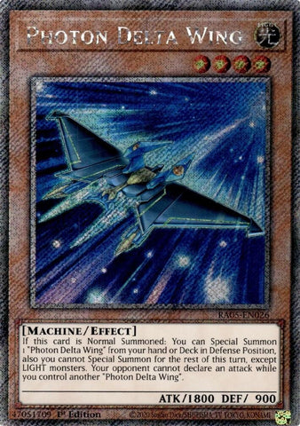 Image for Photon Delta Wing (Platinum Secret Rare) (RA05-EN026) (RA05) - YuGiOh