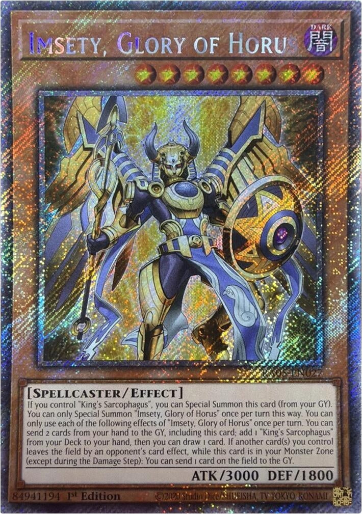 Image for Imsety, Glory of Horus (Platinum Secret Rare) (RA05-EN027) (RA05) - YuGiOh
