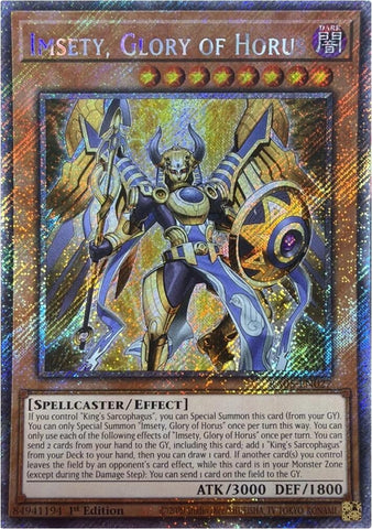 Image for Imsety, Glory of Horus (Platinum Secret Rare) (RA05-EN027) (RA05) - YuGiOh