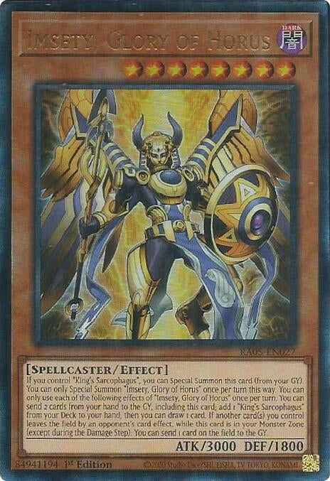 Image for Imsety, Glory of Horus (Ultimate Rare) (RA05-EN027) (RA05) - YuGiOh