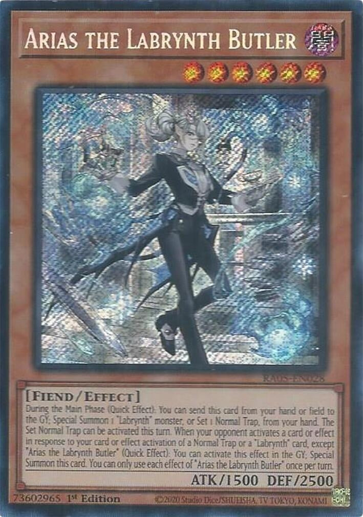 Image for Arias the Labrynth Butler (Secret Rare) (RA05-EN028) (RA05) - YuGiOh