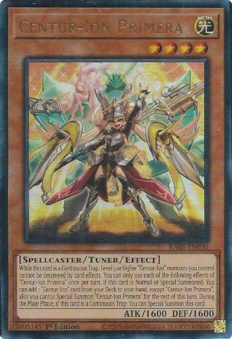 Image for Centur-Ion Primera (Ultimate Rare) (RA05-EN030) (RA05) - YuGiOh