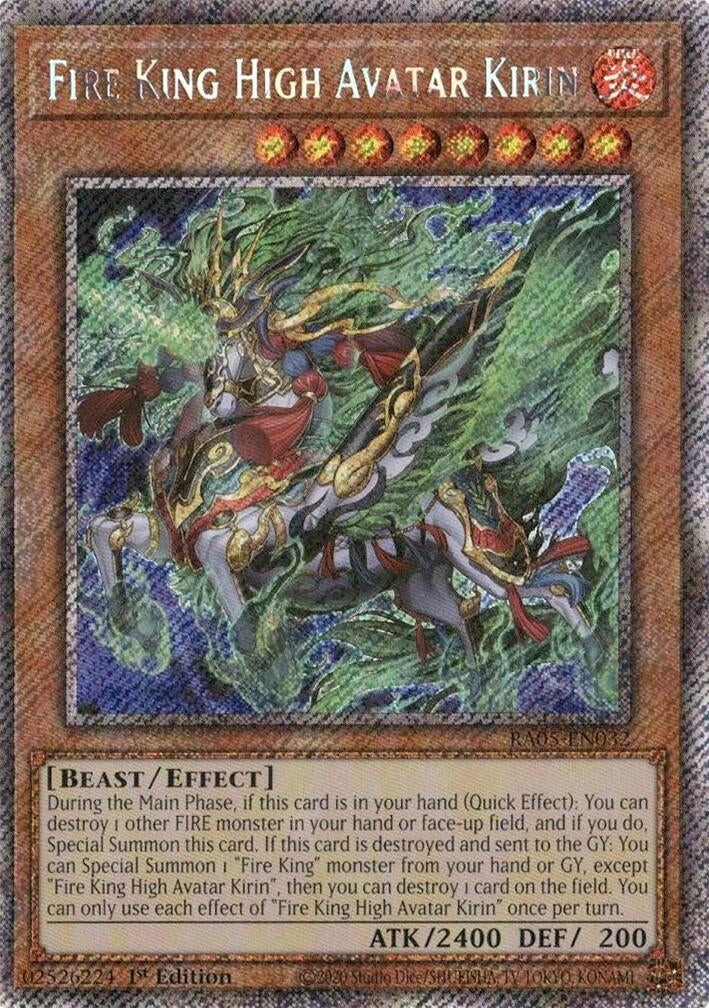 Image for Fire King High Avatar Kirin (Platinum Secret Rare) (RA05-EN032) (RA05) - YuGiOh