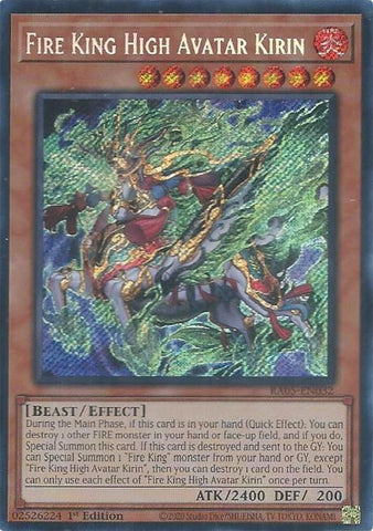 Image for Fire King High Avatar Kirin (Secret Rare) (RA05-EN032) (RA05) - YuGiOh