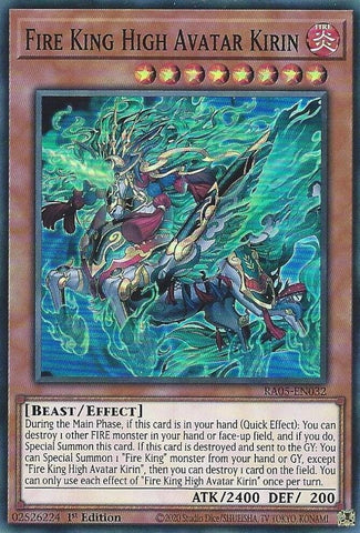 Image for Fire King High Avatar Kirin (RA05-EN032) (RA05) - YuGiOh