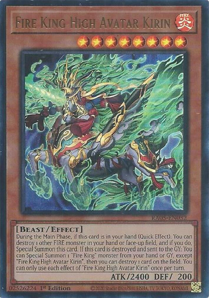 Image for Fire King High Avatar Kirin (Ultra Rare) (RA05-EN032) (RA05) - YuGiOh