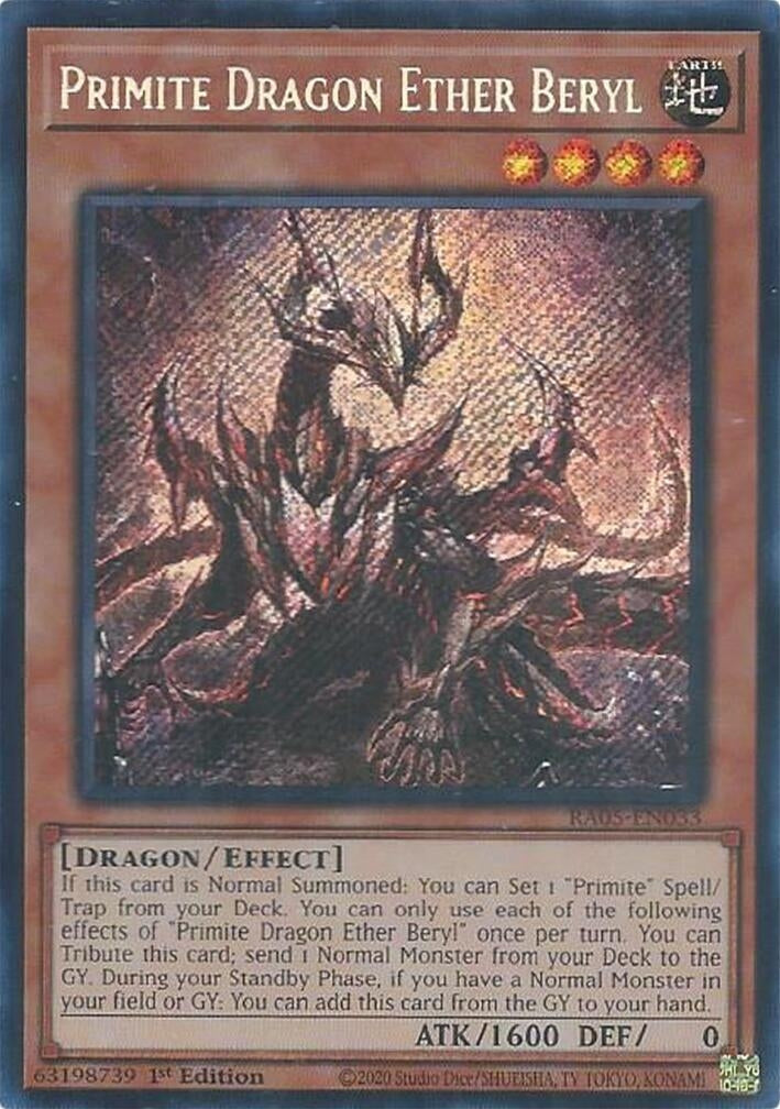 Image for Primite Dragon Ether Beryl (Secret Rare) (RA05-EN033) (RA05) - YuGiOh