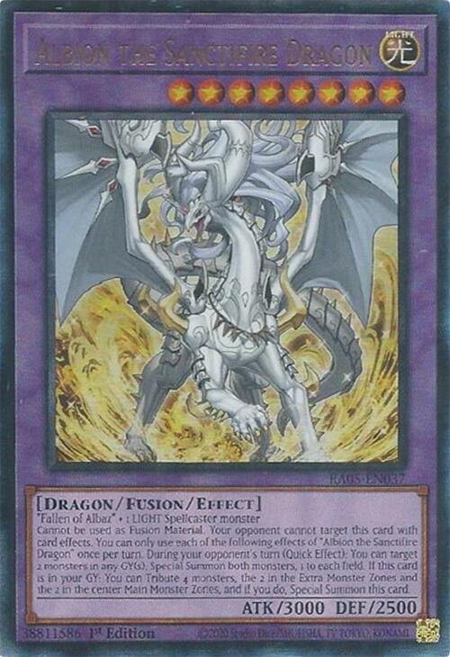 Image for Albion the Sanctifire Dragon (Ultimate Rare) (RA05-EN037) (RA05) - YuGiOh