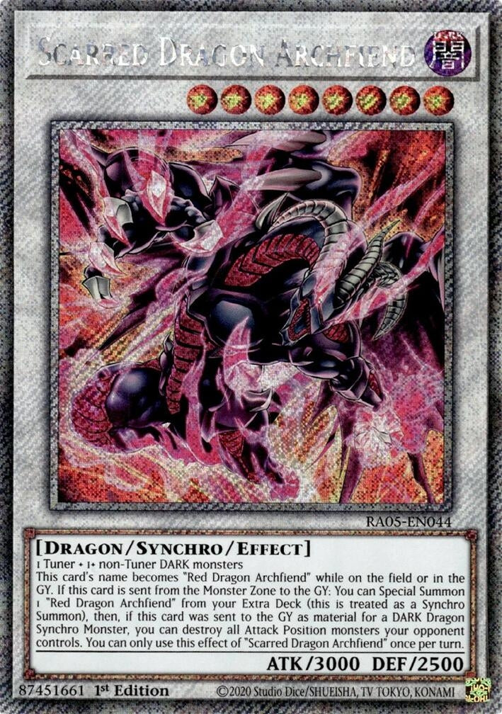 Image for Scarred Dragon Archfiend (Platinum Secret Rare) (RA05-EN044) (RA05) - YuGiOh