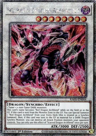 Image for Scarred Dragon Archfiend (Platinum Secret Rare) (RA05-EN044) (RA05) - YuGiOh