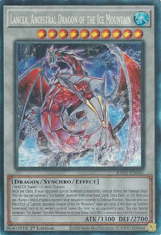 Image for Lancea, Ancestral Dragon of the Ice Mountain (Collector's Rare) (RA05-EN045) (RA05) - YuGiOh
